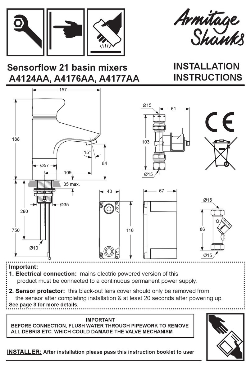 Armitage Shanks Sensorflow 21 Series User manual Armitage Shanks Sensorflow 21 Series User manual