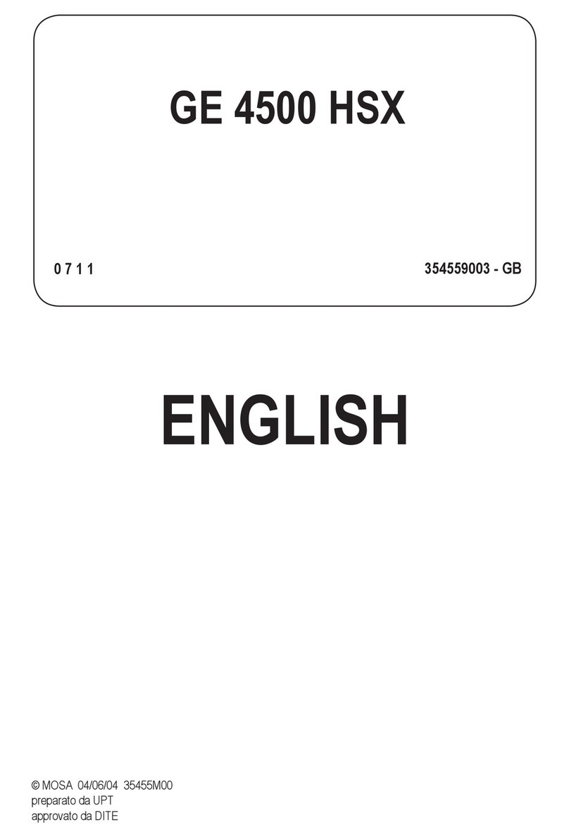 Mosa GE 4500 HSX manual