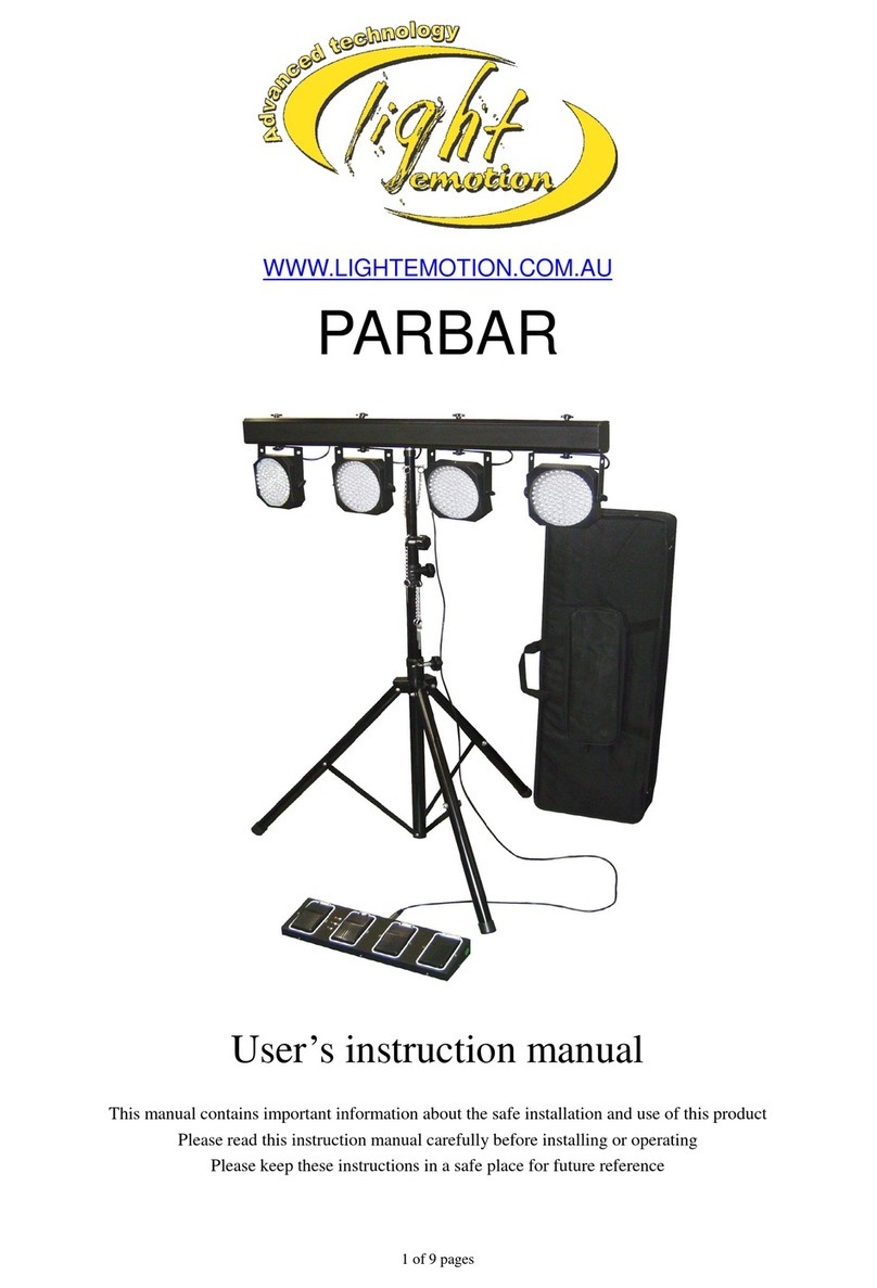 Light Emotion PARBAR Operator's manual Light Emotion PARBAR Operator's manual