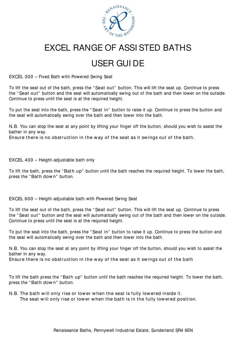 Renaissance Baths EXCEL 300 user guide