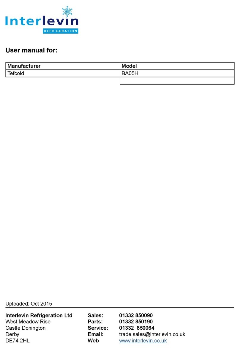 Tefcold BA10H User manual