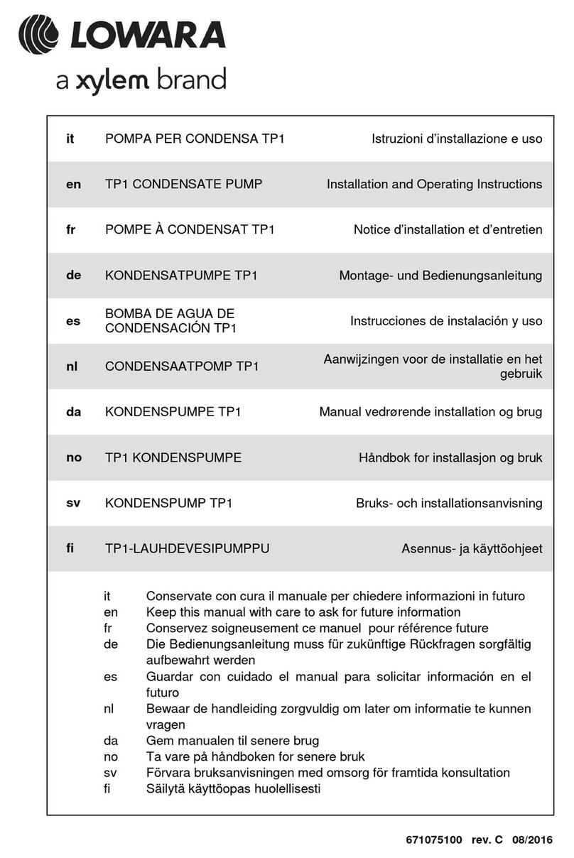 Xylem LOWARA TP1 User manual