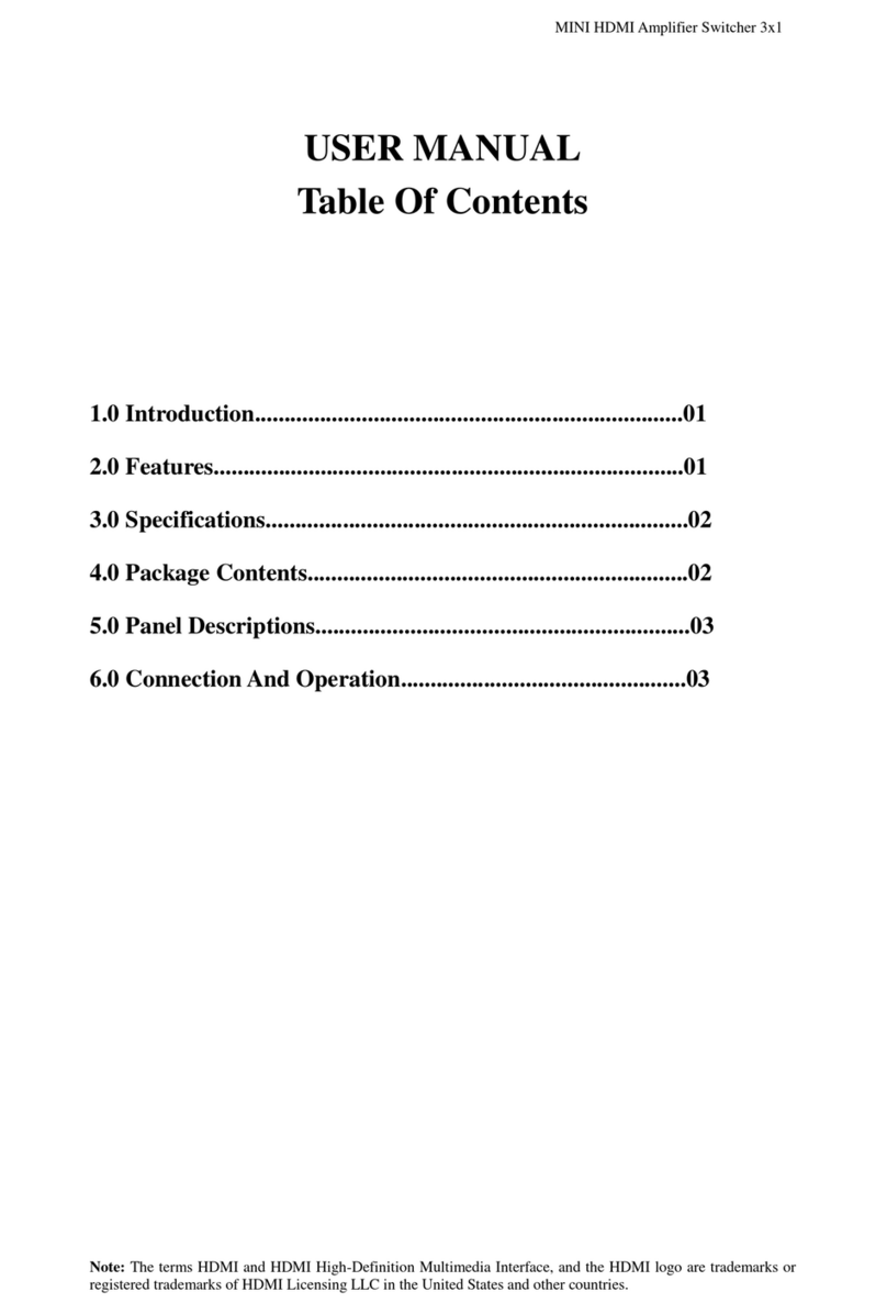 Well SW-HDMI1.3/4-RC-WL user manual