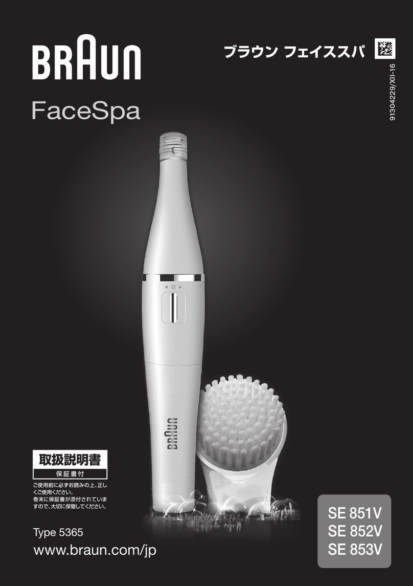 Braun FaceSpa SE 851V User manual