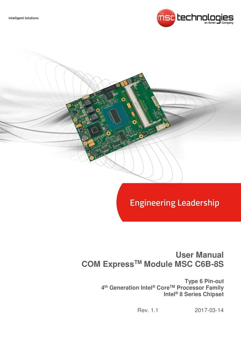 MSC Technologies MSC C6B-8S User manual