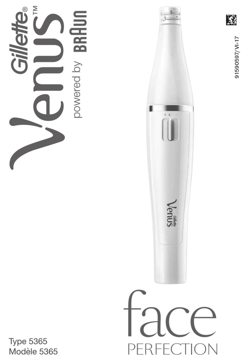 Braun Gillette Venus Face PERFECTION User manual