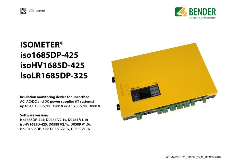 Bender ISOMETER iso1685DP-425 User manual