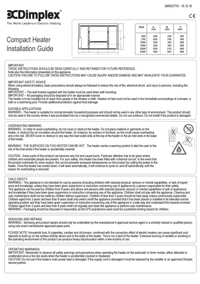 Dimplex Compact Series User manual
