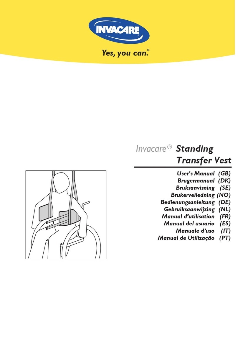 Invacare Standing Transfer Vest User manual