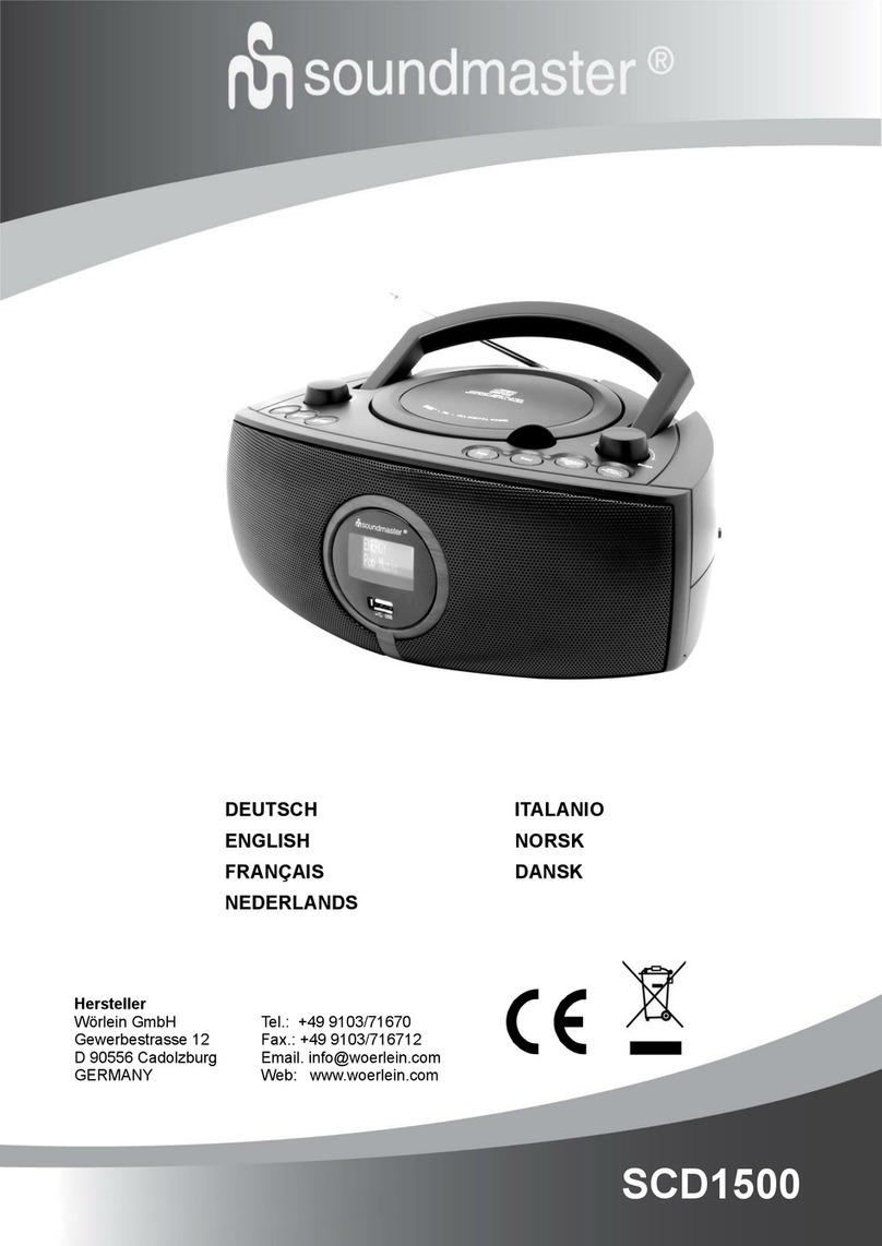 SOUNDMASTER SCD1500 User manual