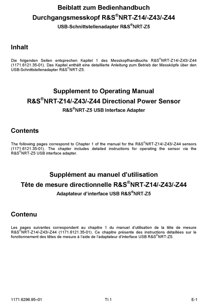 R&S NRT-Z14 User manual