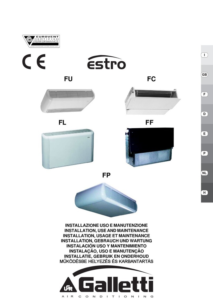 Galletti Estro FU Series Installation, use and maintenance