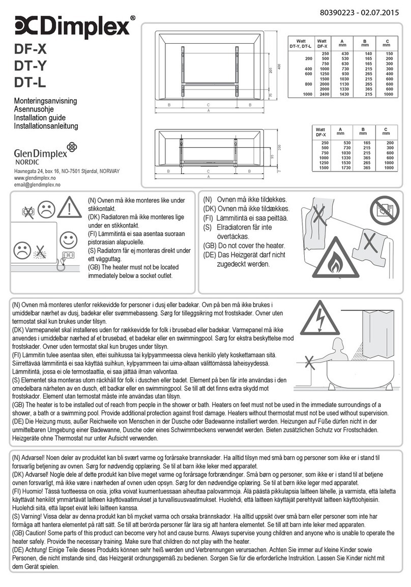 Dimplex DF-X installation guide Dimplex DF-X installation guide