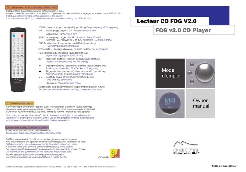 Cairn FOG 2.0 owner's manual