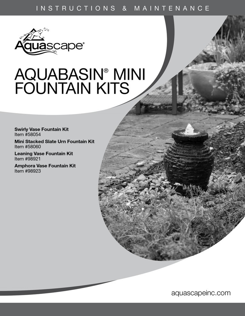 AquaScape AQUABASIN Series Instructions & maintenance AquaScape AQUABASIN Series Instructions & maintenance