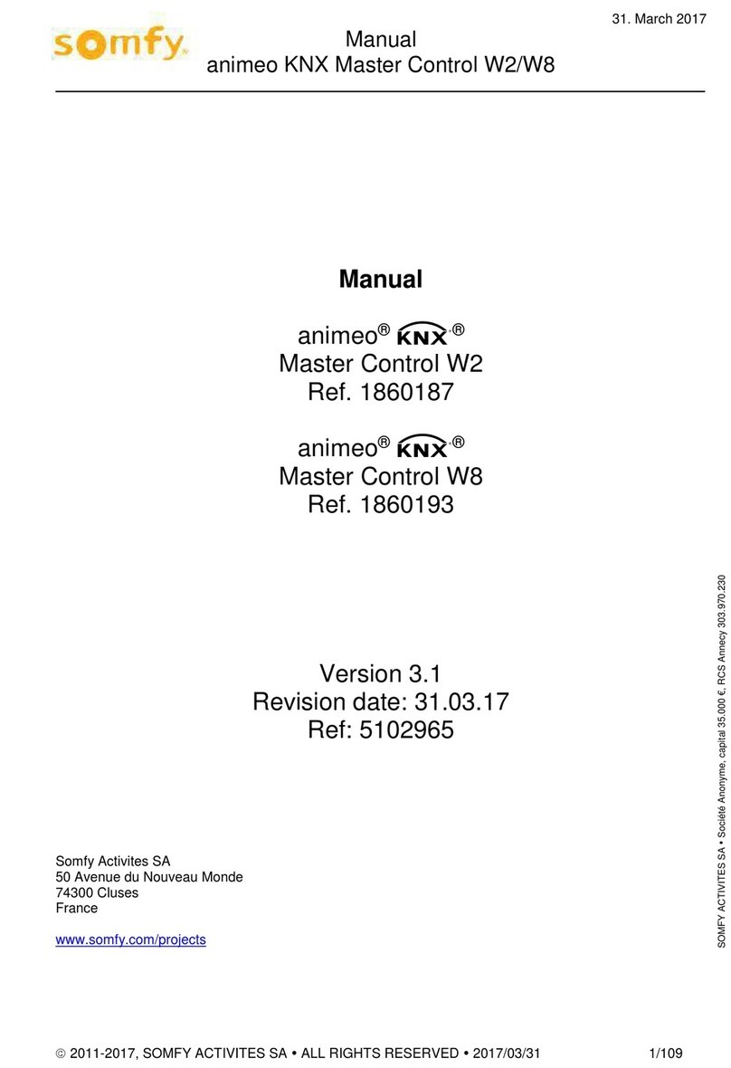 SOMFY animeo KNX Master Control W2 User manual