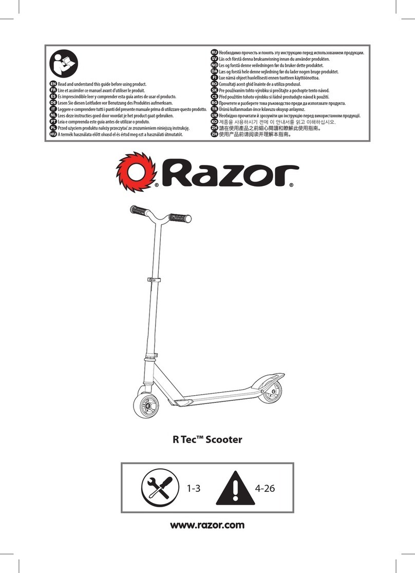Razor R Tec User manual