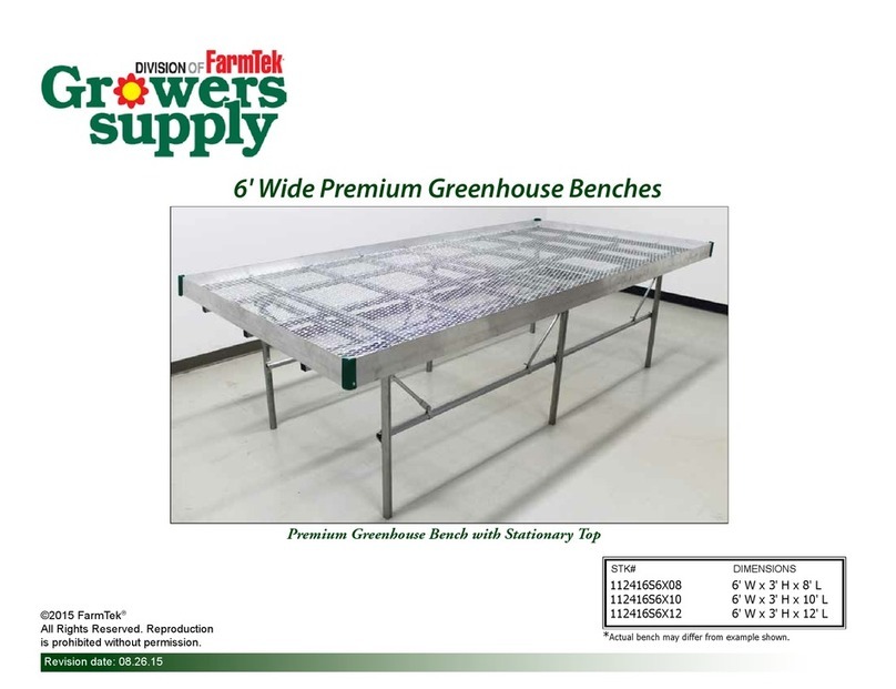 FarmTek Growers Supply 112416S6X10 instruction manual