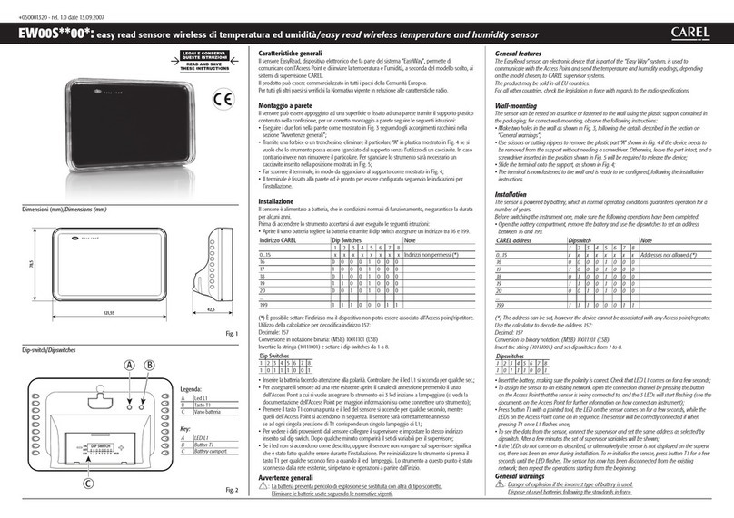 Carel EW00S 00 Series manual