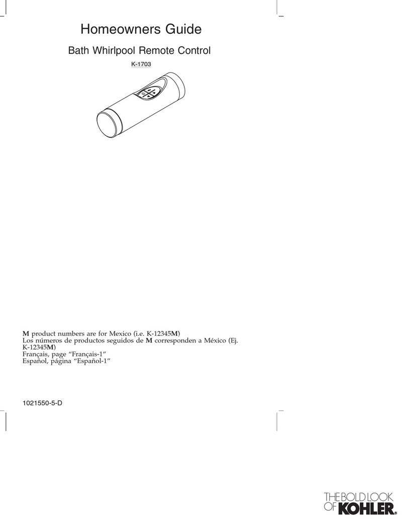 Kohler K-1703 Homeowner's guide