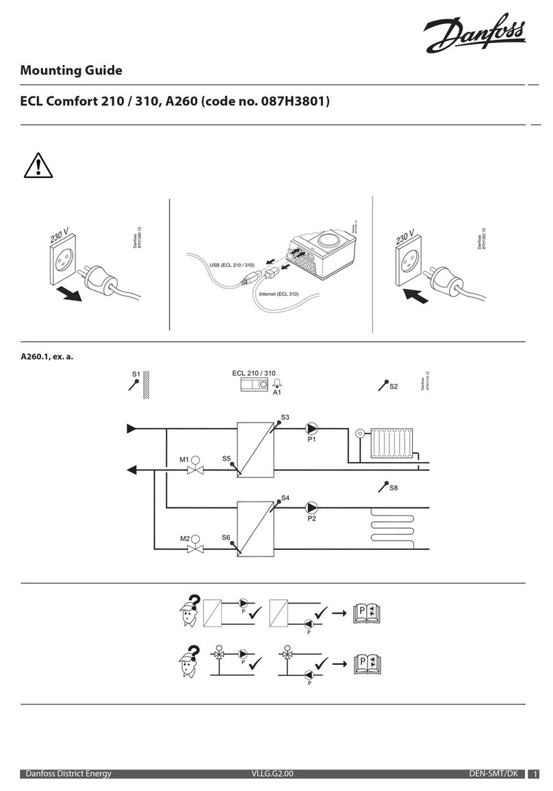 Danfoss ECL Comfort A260 Installation instructions manual Danfoss ECL Comfort A260 Installation instructions manual
