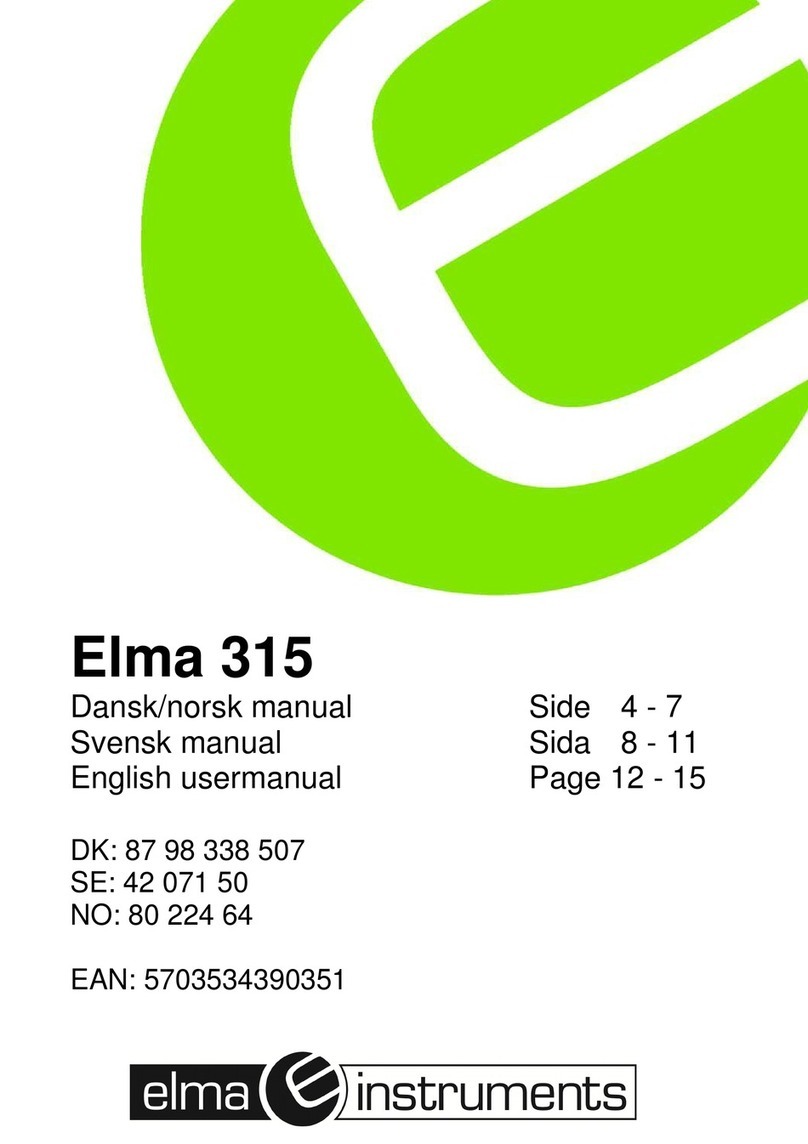 Elma Instruments Elma 315 User manual