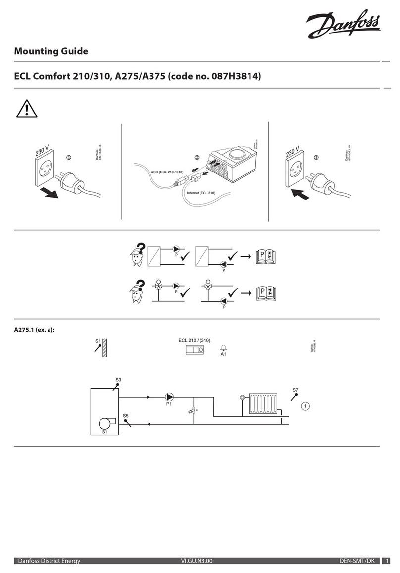 Danfoss ECL Comfort 210 Installation instructions manual Danfoss ECL Comfort 210 Installation instructions manual