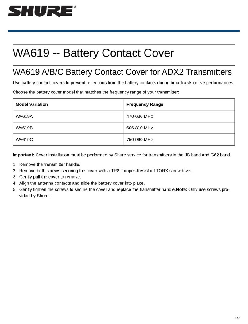 Shure WA619 Series manual