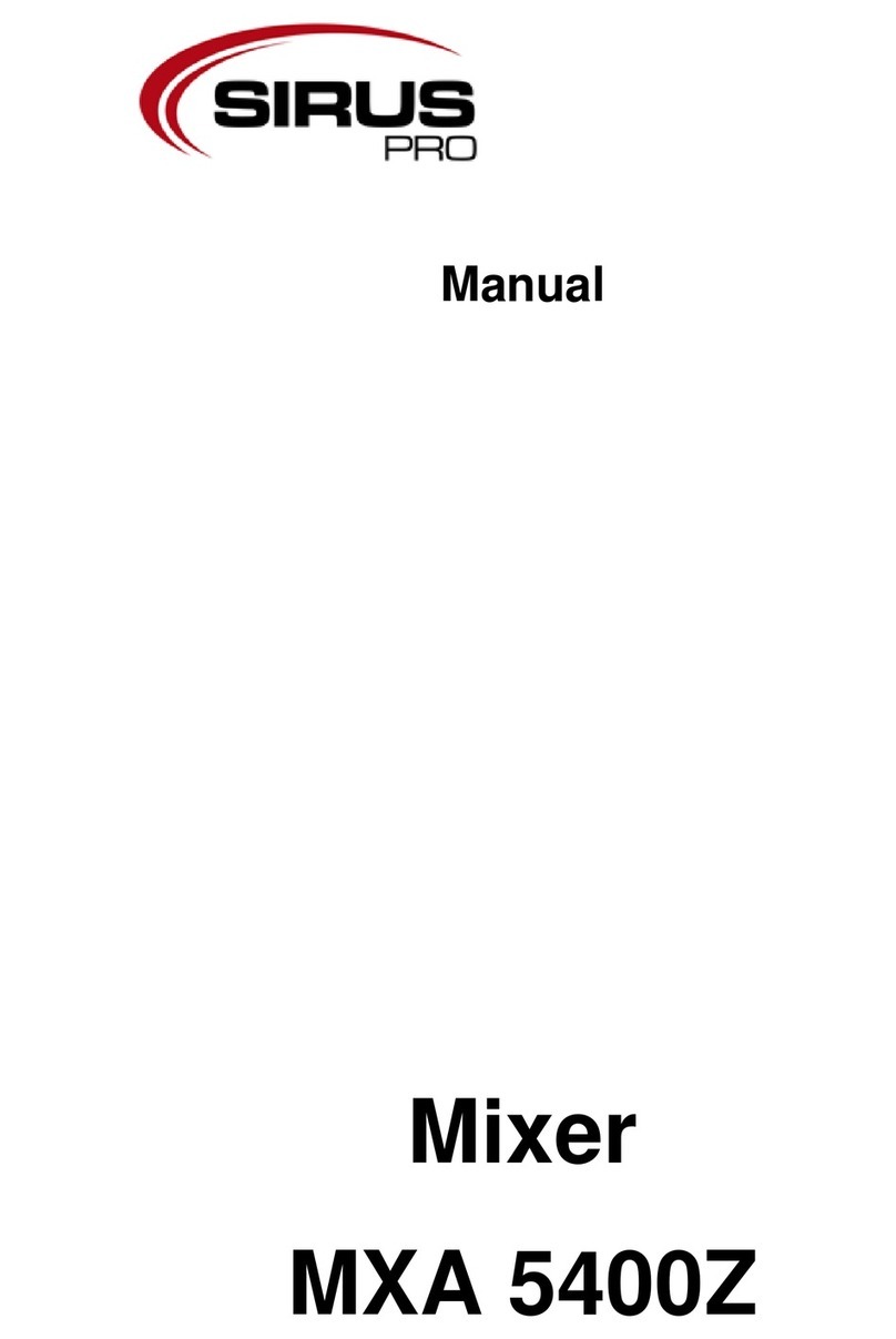 SIRIUS PRO MXA 5400Z manual
