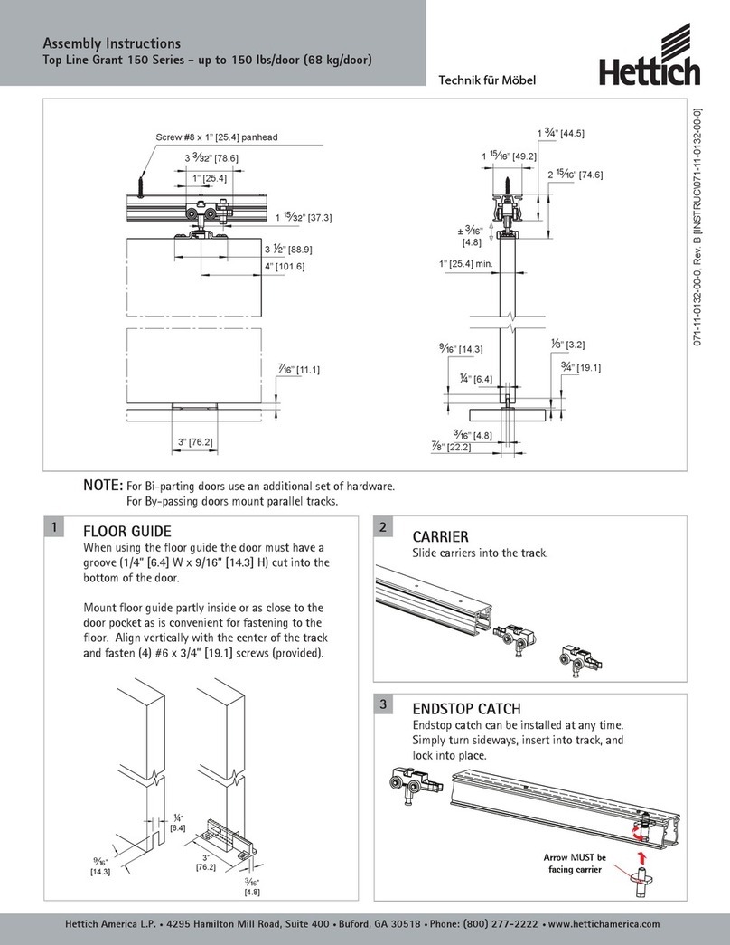 Hettich Top Line Grant 150 Series Assembly instructions