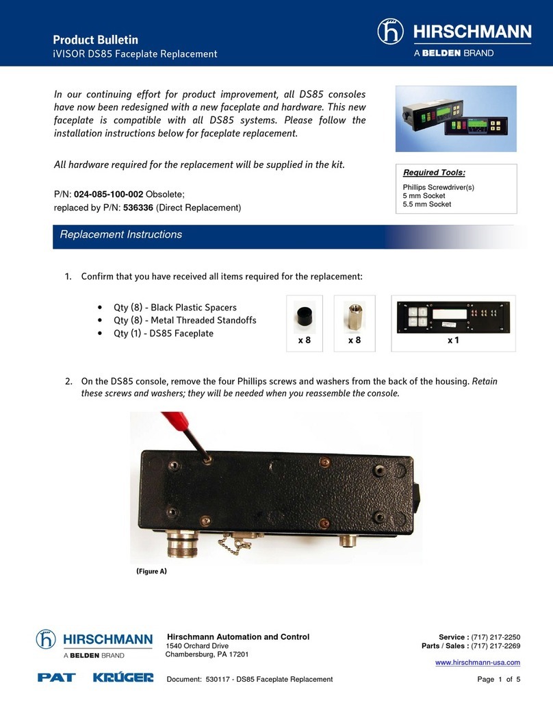 Belden Hirschmann iVISOR DS85 User manual