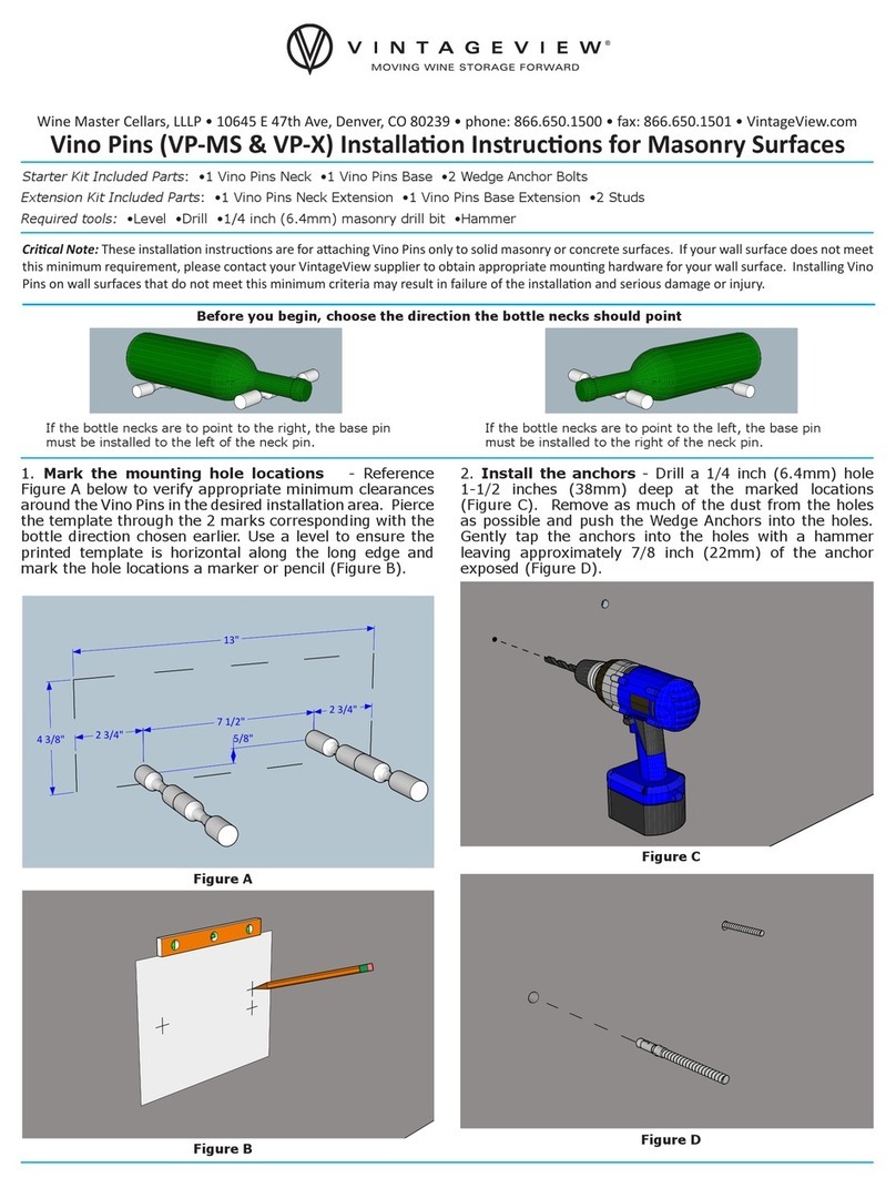 Vintage view Vino Pins VP-MS installation instructions Vintage view Vino Pins VP-MS installation instructions