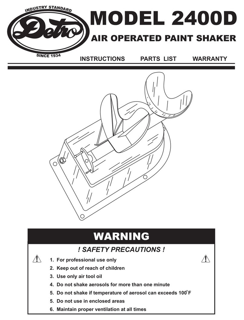 DETRO 2400D INSTRUCTIONS, PART LIST, WARRANTY
