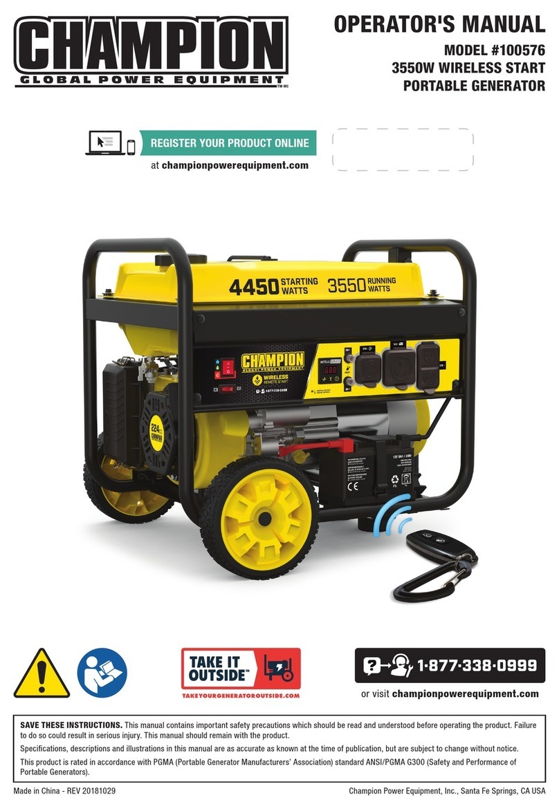 Champion 100576 User manual