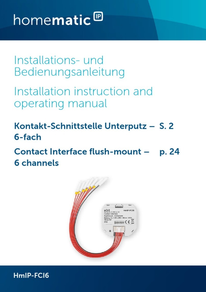 Homematic IP HmIP-FCI6 Parts list manual Homematic IP HmIP-FCI6 Parts list manual