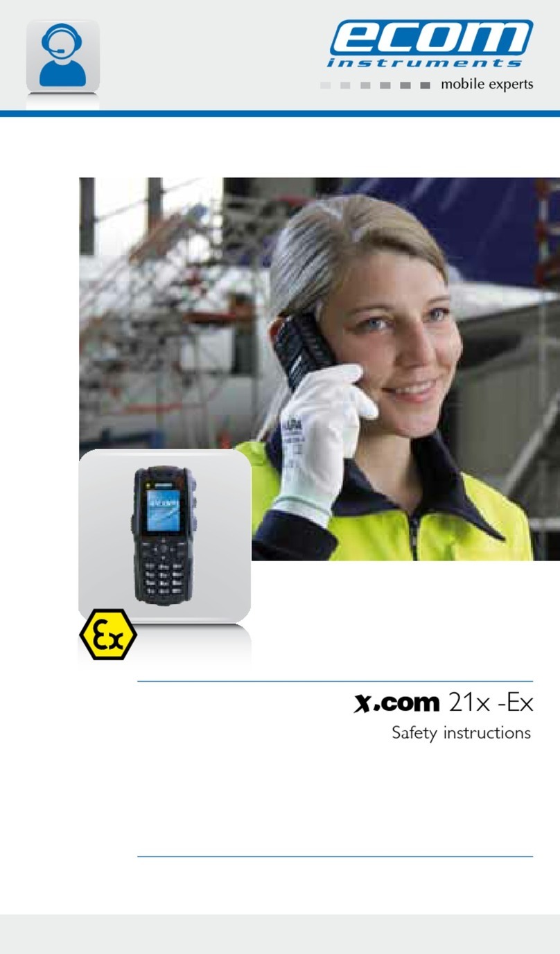 Ecom Instruments X.COM 21x -Ex Installation instructions Ecom Instruments X.COM 21x -Ex Installation instructions