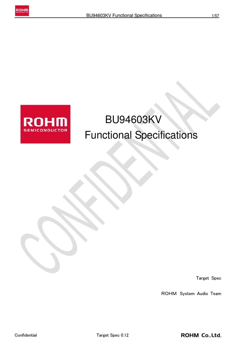 Rohm BU94603KV User manual Rohm BU94603KV User manual