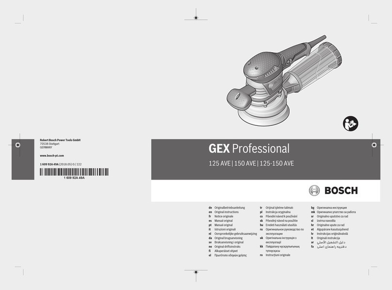 Bosch GEX 125 AVE Professional User manual