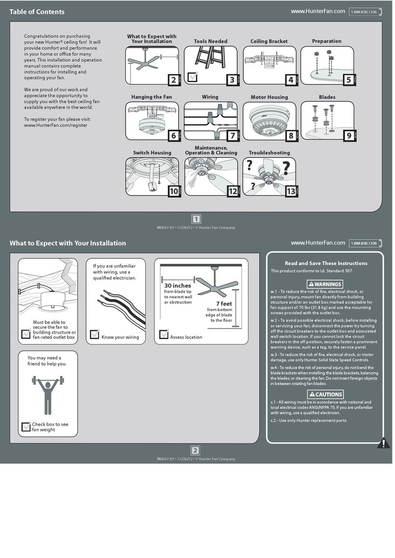 Hunter 51060 User manual