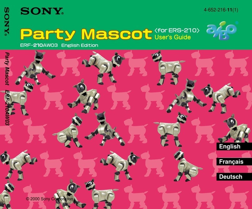 Sony AIBO Party Mascot ERF-210AW03 user guide Sony AIBO Party Mascot ERF-210AW03 user guide