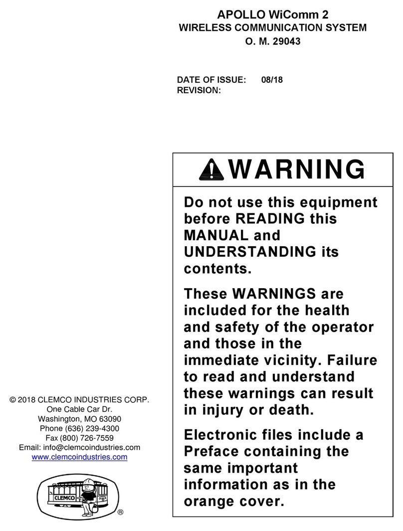 Clemco APOLLO WiComm 2 manual