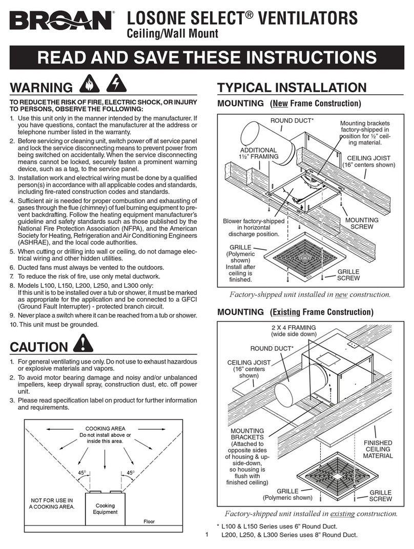 Broan LOSONE SELECT L100 User manual
