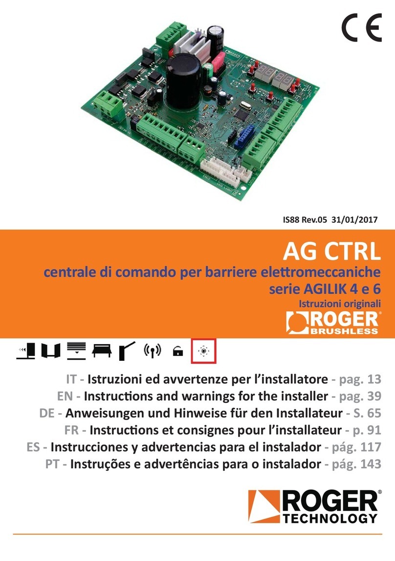 Roger Technology AG CTRL Instruction and warnings for the installer