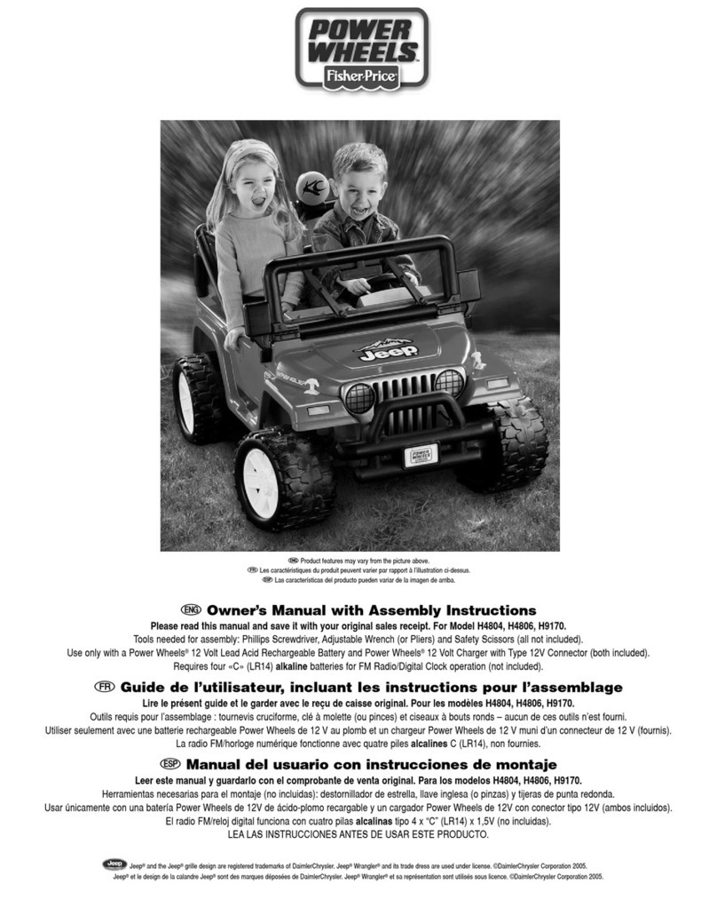 Fisher-Price POWER WHEELS H4804 Owner's manual with assembly instructions