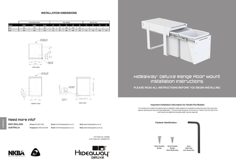 Hideaway Deluxe Series installation instructions
