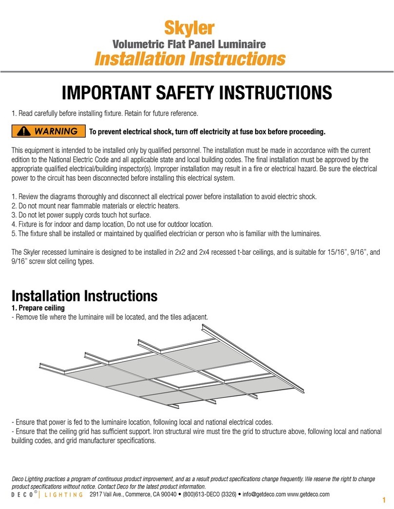 Deco Lighting Skyler installation instructions