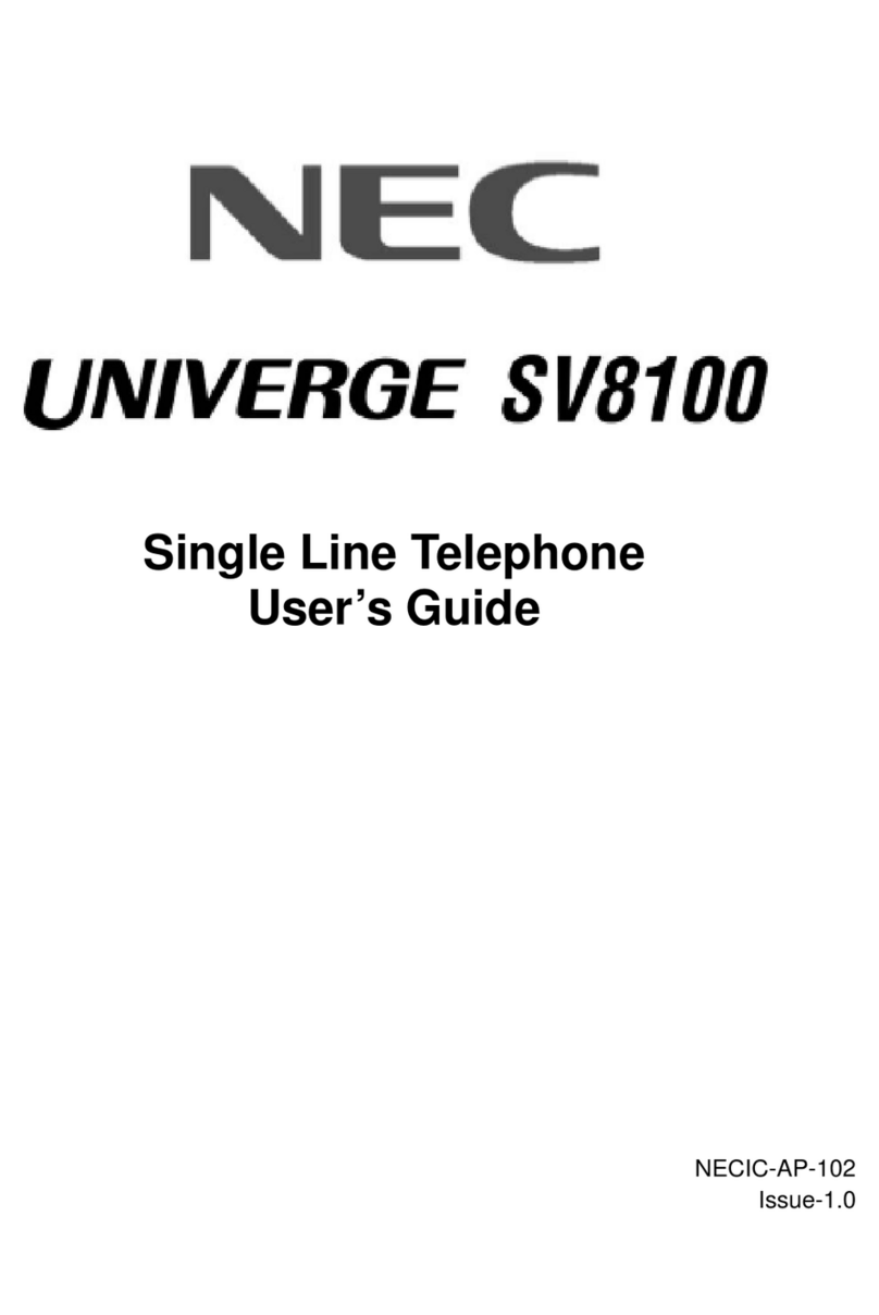 NEC Univerge SV8100 user guide