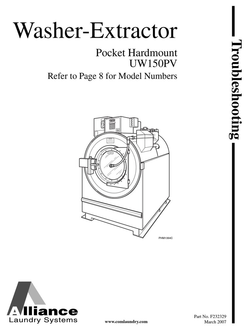 Alliance Laundry Systems UW150PV Series troubleshooting manual