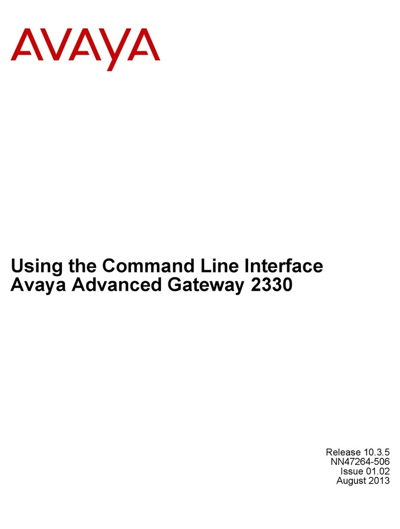 Avaya Advanced Gateway 2330 manual