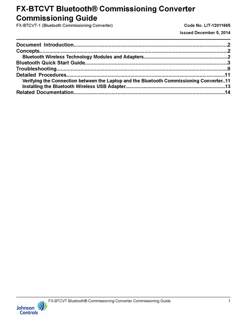 Johnson Controls FX-BTCVT Series Commissioning Guide